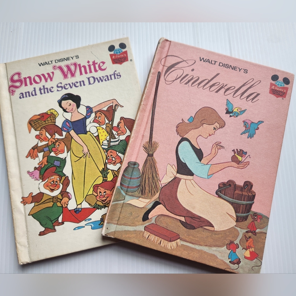 Vintage Disney Princess Books Lot Cinderella Snow White Children’s Books